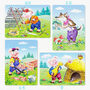 Castorland puzzle, 4 sestavljanke v enem paketu - Trije pujski