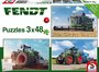 Schmidt Puzzle Sestavljanke 3 × 48 Traktor " Fendt Traktorji "