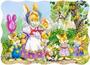 Castorland Puzzle Sestavljanke 30 " oblikovane " Zajčja družina"