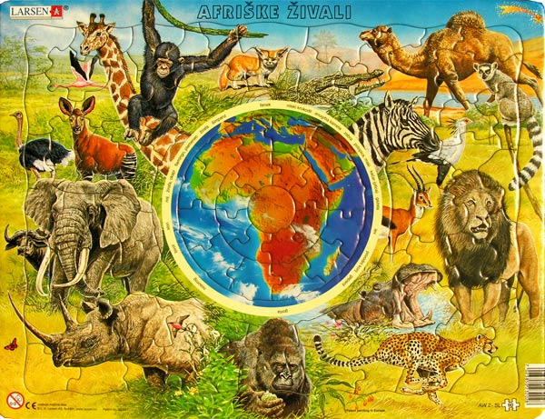 Larsen puzzle - ŽIVALI AFRIKE