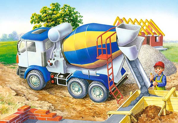 " Tovornjak za beton, na gradbišču "